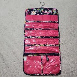 Vera Bradley Pink and Black Floral Jewelry Organizer